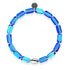 Bracelet galet en verre Galaxy en argent sterling 925 et saphir supernova